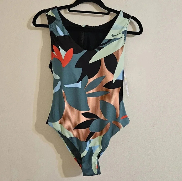 Nike Jungle Floral Bathing Suit - Picture 1 of 9